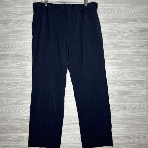 Banana Republic Mens Wool Pants 35x30 Tailored Slim Fit Lanificio Cerruti Navy - Picture 2 of 14